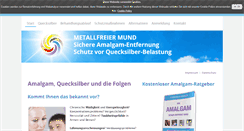 Desktop Screenshot of metallfreier-mund.de